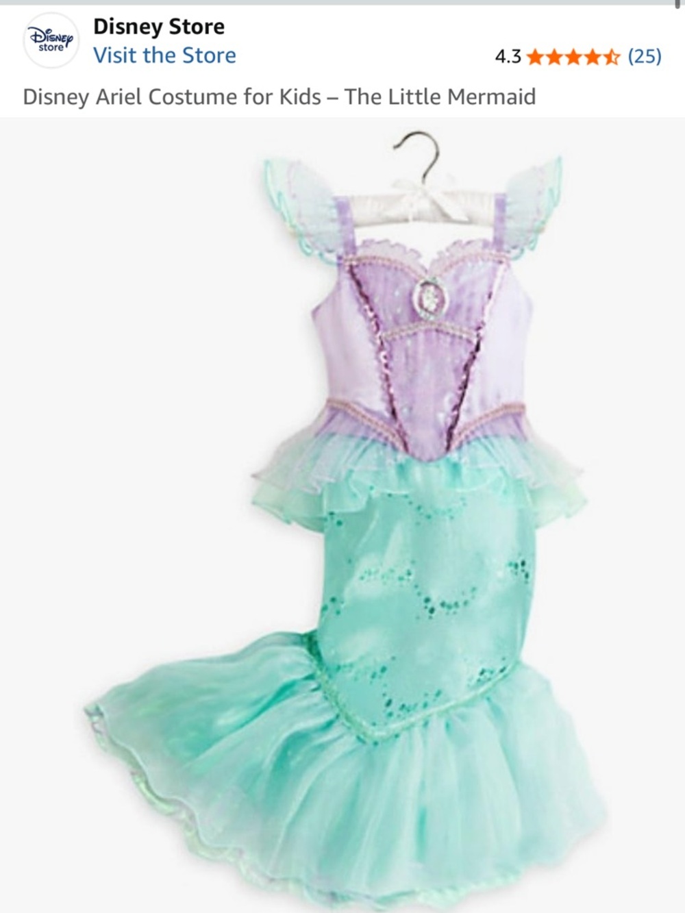 💜💚NWT DISNEY LITTLE PRINCESS LITTLE MERMAID COSTUME SIZE 5T - Picture 2 of 15
